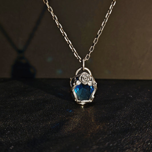 925 Sterling Silver Thorn Rose Pendant Necklace | Delicate Unisex Couple Design(YS-20250926-2)