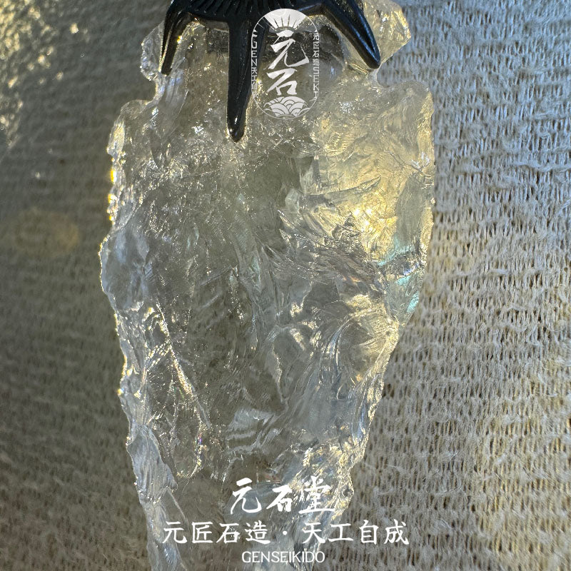 Handcrafted Natural Crystal Stone Spearhead Pendant, Extremely Difficult to Make, Each One is Unique