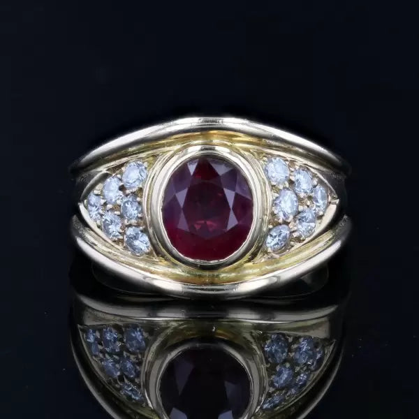 Modern 4.49ctw Oval Cut Ruby Large Ring