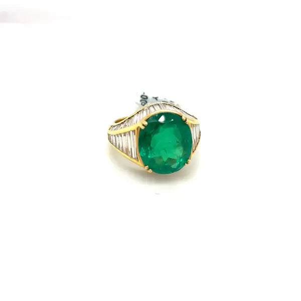 .23ctw Oval Cut Emerald Halo Engagement Ring