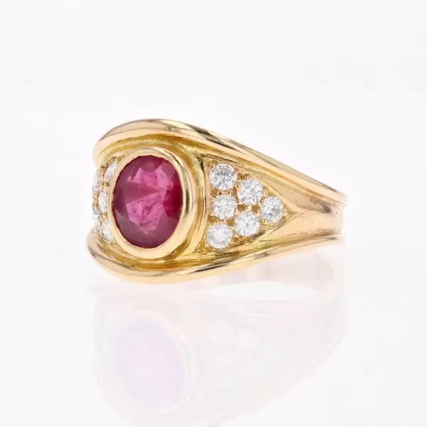 Modern 4.49ctw Oval Cut Ruby Large Ring