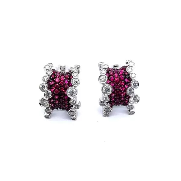 4.52ctw Round Cut Ruby Clip-on Earrings