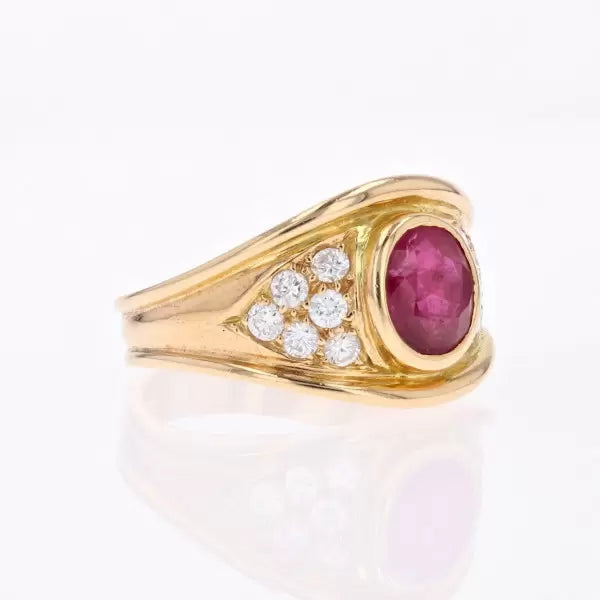 Modern 4.49ctw Oval Cut Ruby Large Ring