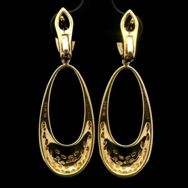 0.8Ctw Round Cut White Sapphire Teardrop Open Earrings