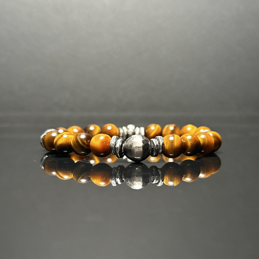 Natural Tiger Eye Bracelet with 925 Sterling Silver（YS-20251203-21）