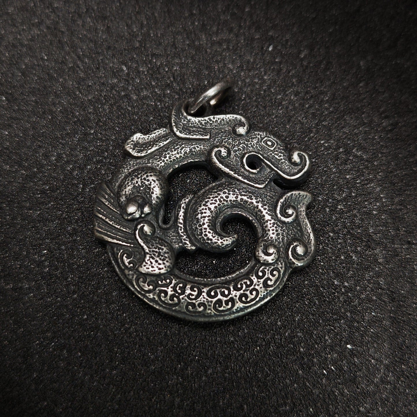 Solid 925 Sterling Silver Dragon Pendant Necklace | Vintage Original Design, Unisex Couple Style（YS-20250926-1）