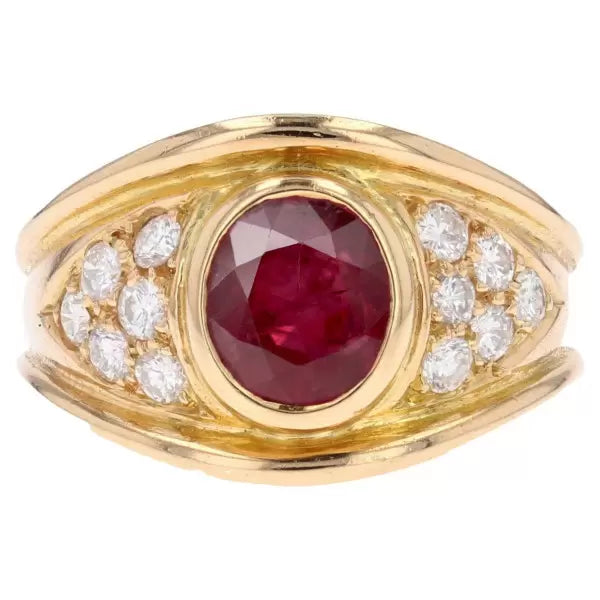 Modern 4.49ctw Oval Cut Ruby Large Ring