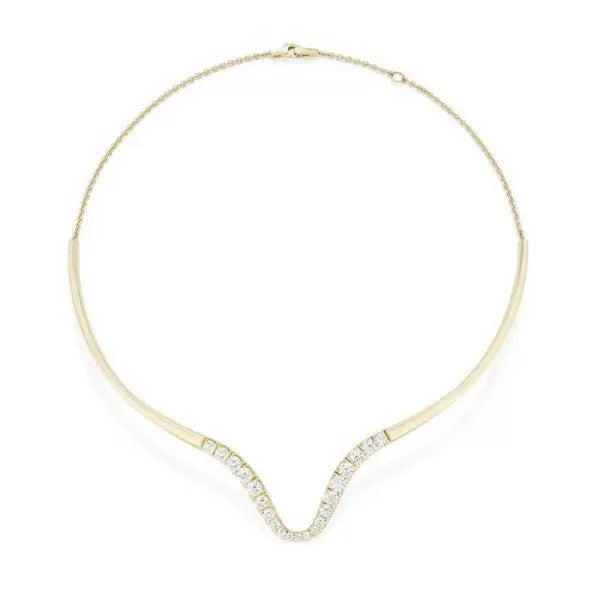 5ctw Round Cut White Sapphire Vintage Tennis Necklace