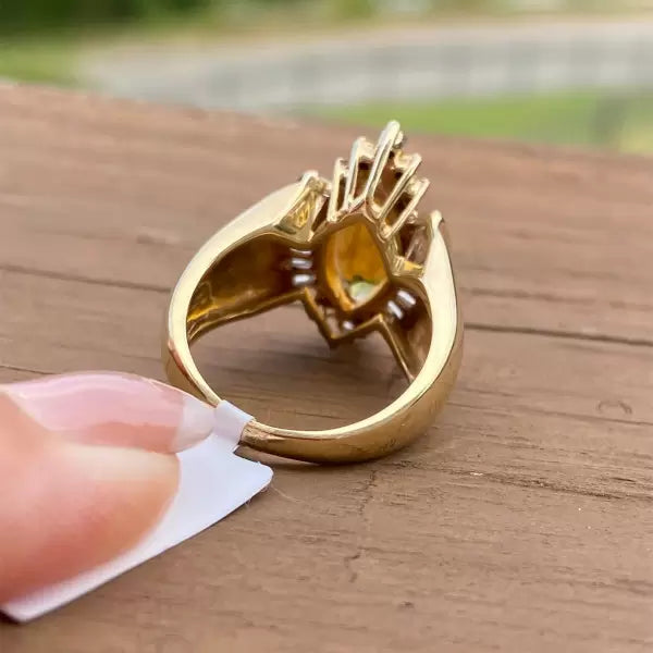 5ctw Marquise Cut Citrine Cocktail Ring