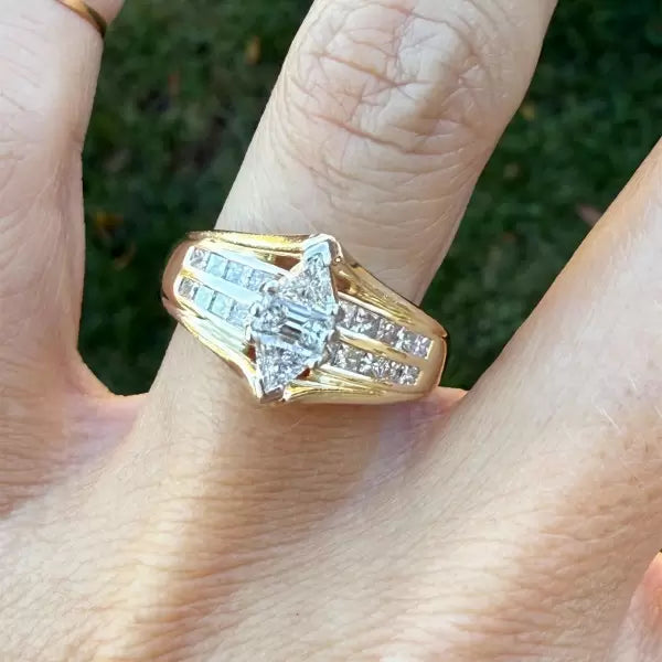 2.8ctw Marquise Cut White Sapphire Engagement Ring