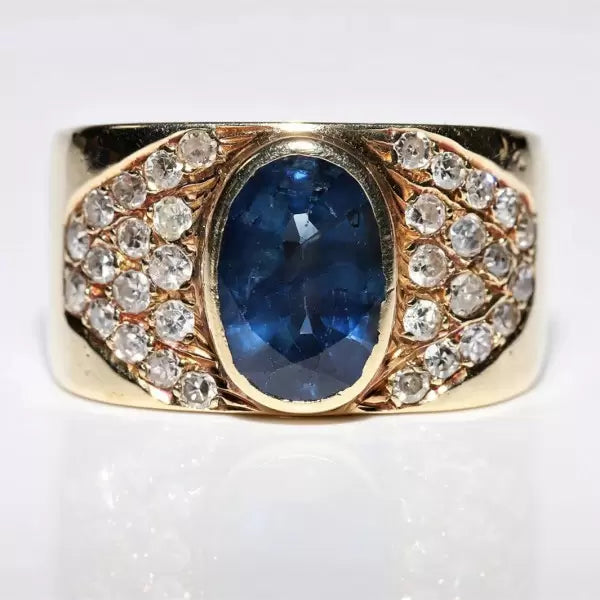 Vintage 4.3ctw Oval Cut Sapphire Ring