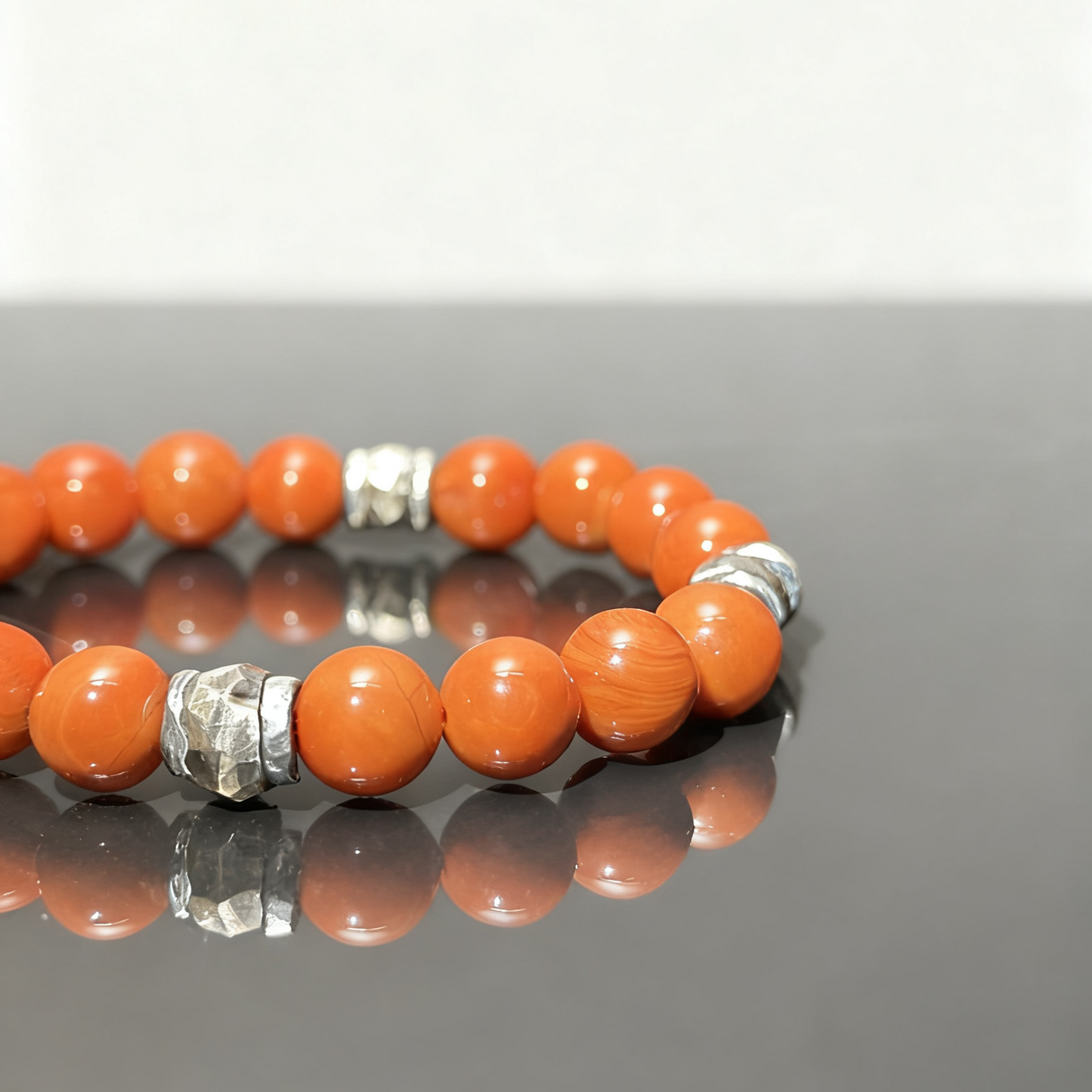 Prosperity & Vitality Red Agate Bracelet · 925 Silver（YS-20251203-20）