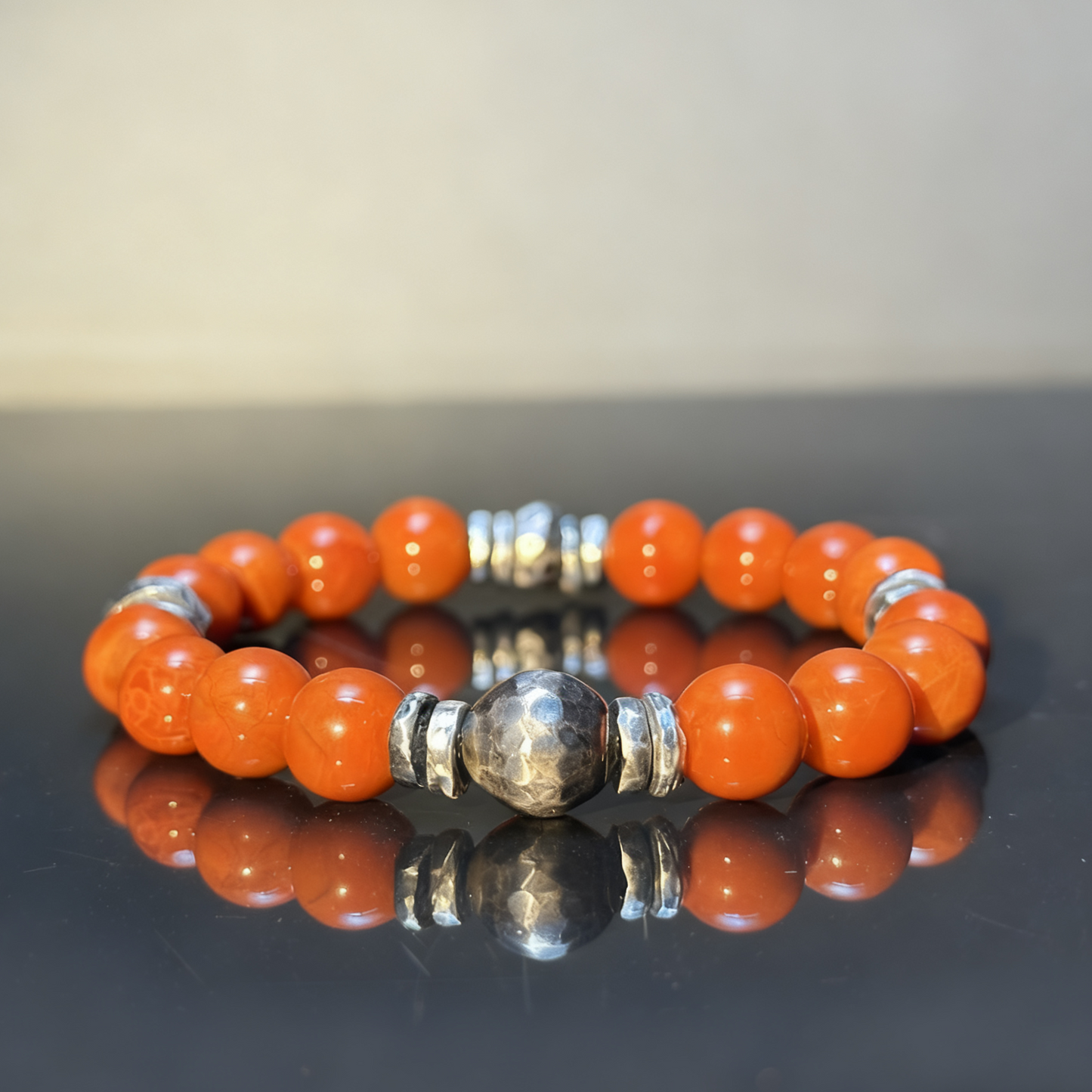 Prosperity & Vitality Red Agate Bracelet · 925 Silver（YS-20251203-20）
