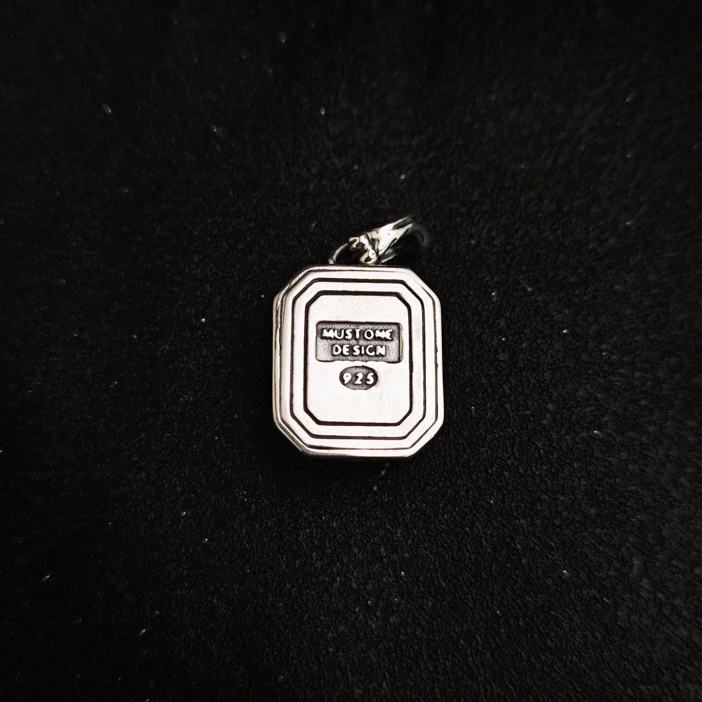 Vintage Oxidized Natural Gemstone Pendant Necklace | Luxury Trendy Unisex Hip-Hop Style with Sterling Silver Chain（YS-20250926-4）