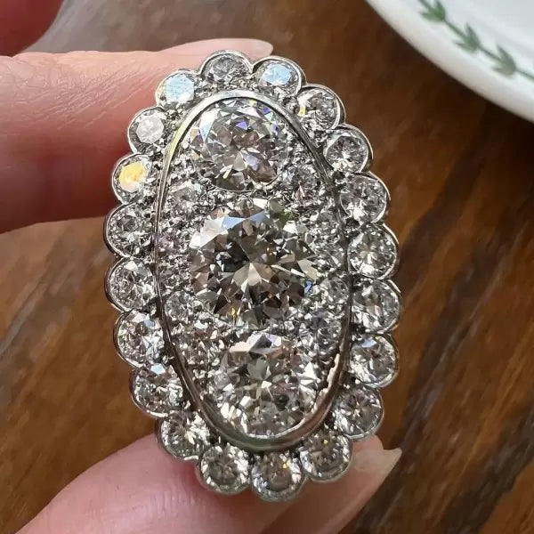 3.5ctw Round Cut White Sapphire Engagement Ring