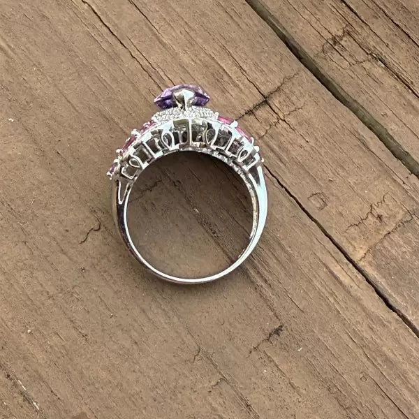 5ctw Marquise Cut Amethyst Cocktail Ring