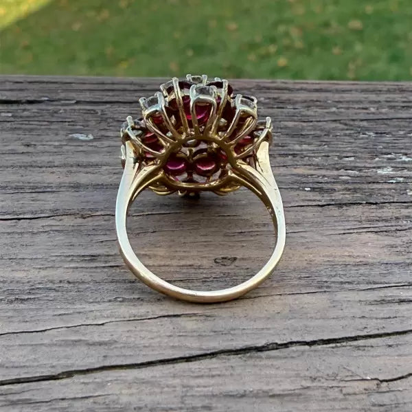 4ctw Oval Cut Ruby Cocktail Ring