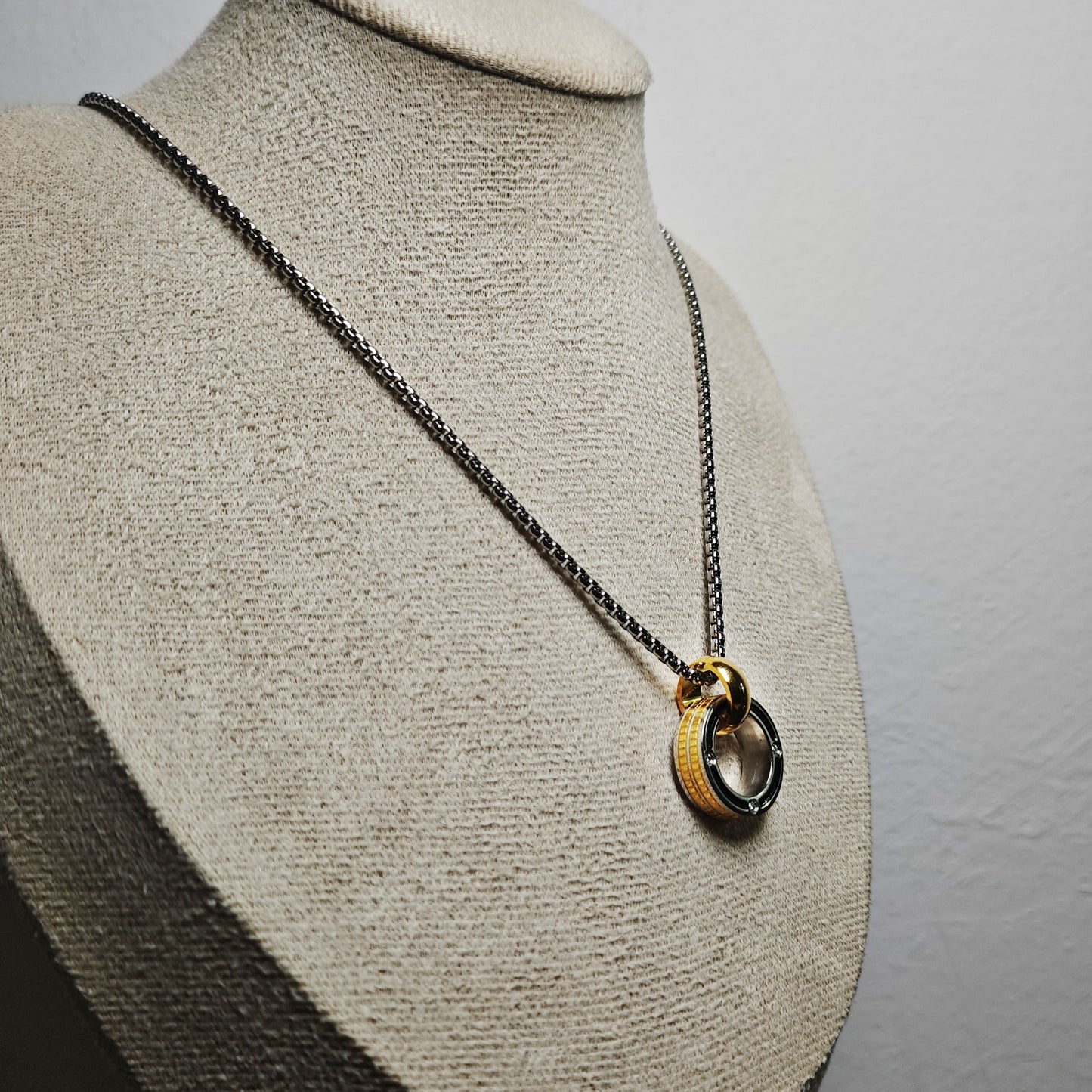 Korean Minimalist 316 Stainless Steel Pendant Necklace | Unisex Original Design, 65cm Chain（GS-20250912-2）