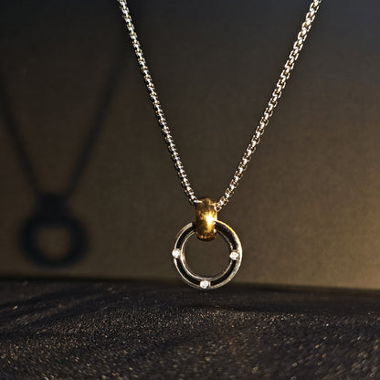 Korean Minimalist 316 Stainless Steel Pendant Necklace | Unisex Original Design, 65cm Chain（GS-20250912-2）