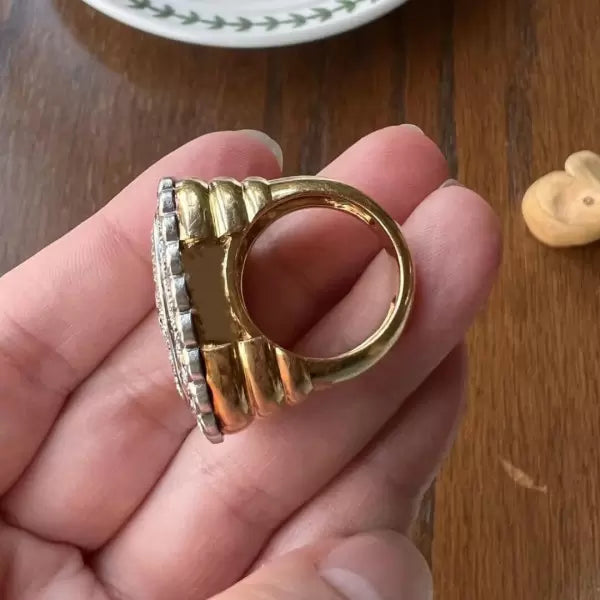 3.5ctw Round Cut White Sapphire Engagement Ring