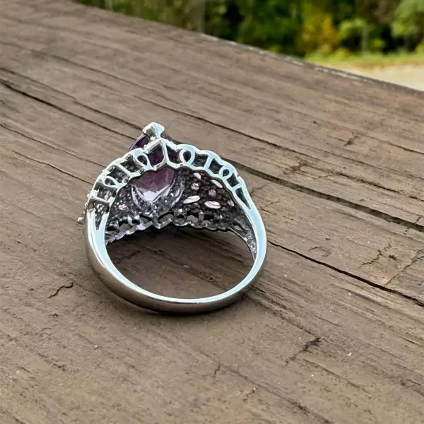 5ctw Marquise Cut Amethyst Cocktail Ring