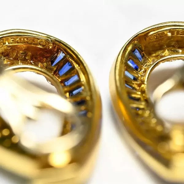 5.4ctw Baguette Cut Emerald Sapphire Stud Earrings