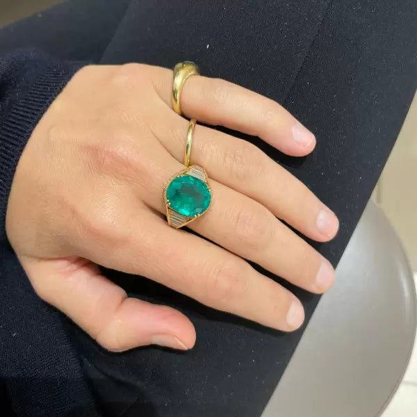 .23ctw Oval Cut Emerald Halo Engagement Ring