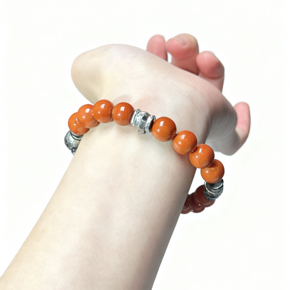 Prosperity & Vitality Red Agate Bracelet · 925 Silver（YS-20251203-20）