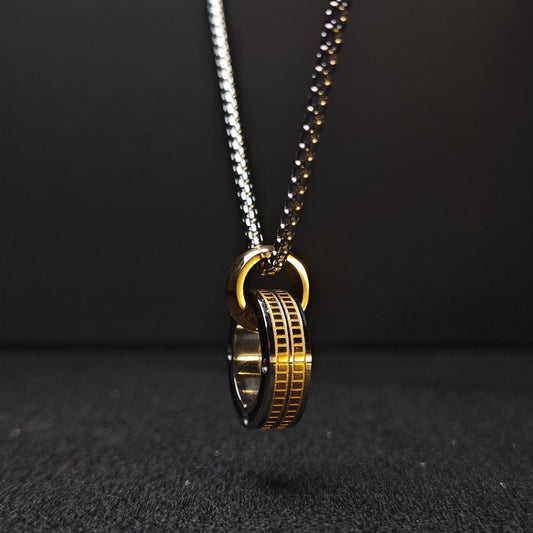 Korean Minimalist 316 Stainless Steel Pendant Necklace | Unisex Original Design, 65cm Chain（GS-20250912-2）