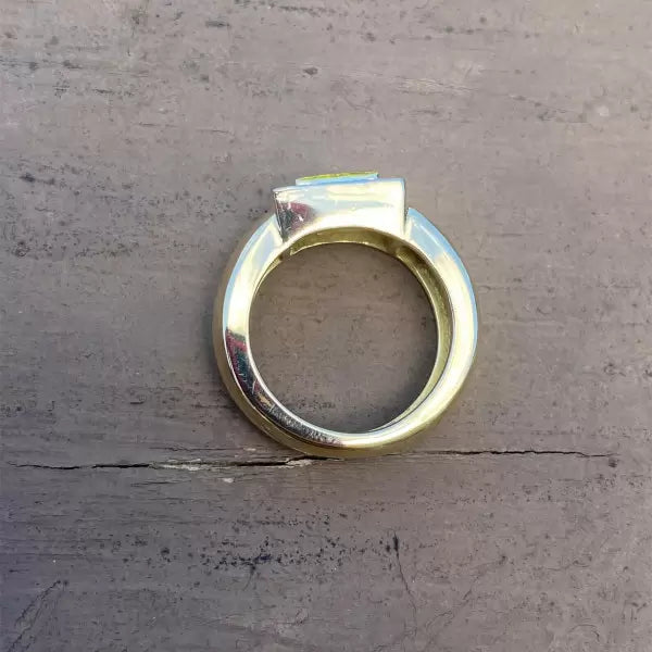 2.2ctw Emerald Cut Emerald Cocktail Ring