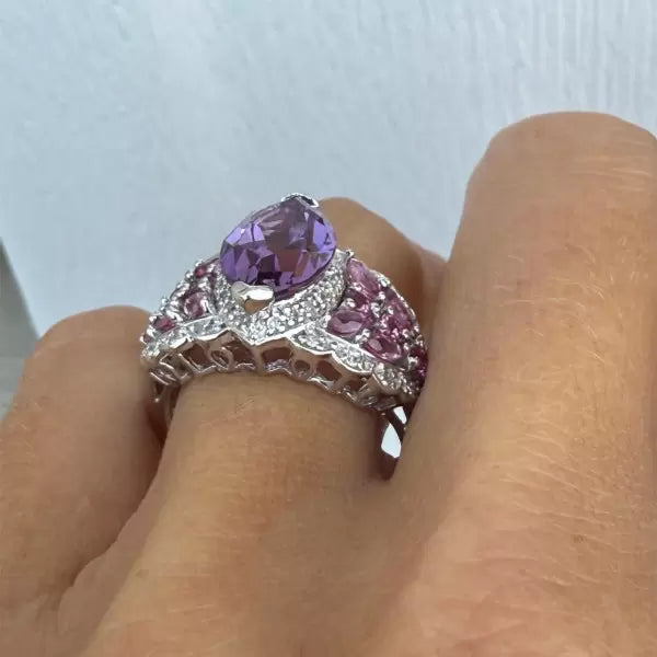 5ctw Marquise Cut Amethyst Cocktail Ring