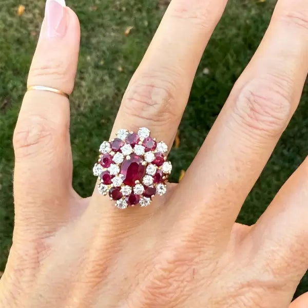 4ctw Oval Cut Ruby Cocktail Ring