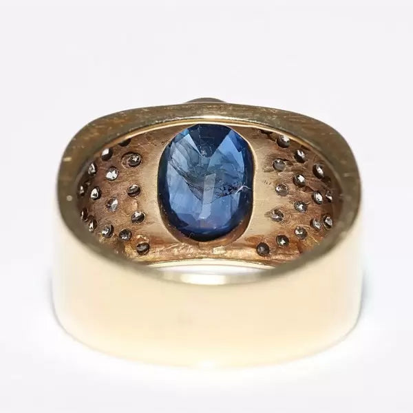 Vintage 4.3ctw Oval Cut Sapphire Ring