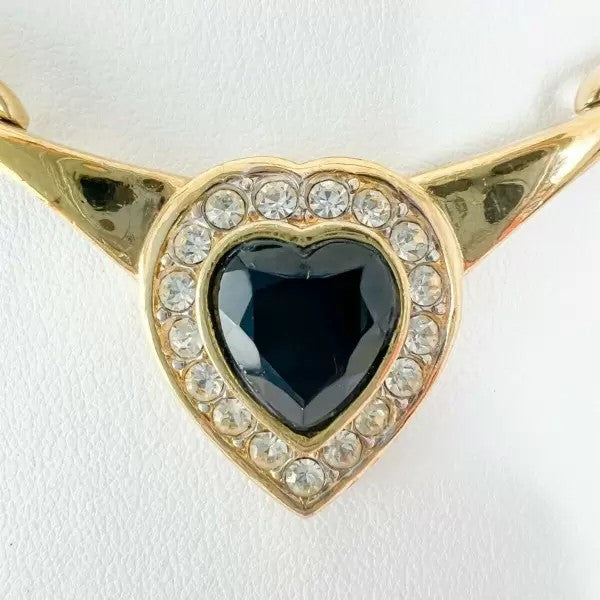 8ctw Heart Cut Black Sapphire Pendant Necklace