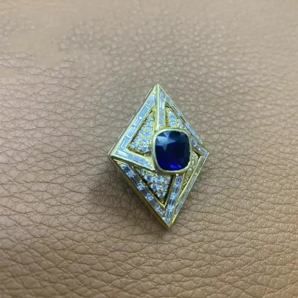 7.76ctw Cushion Cut Sapphire Stud Earrings