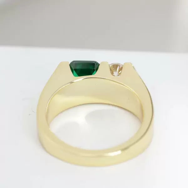 .5ctw Emerald Cut Emerald Modern Ring