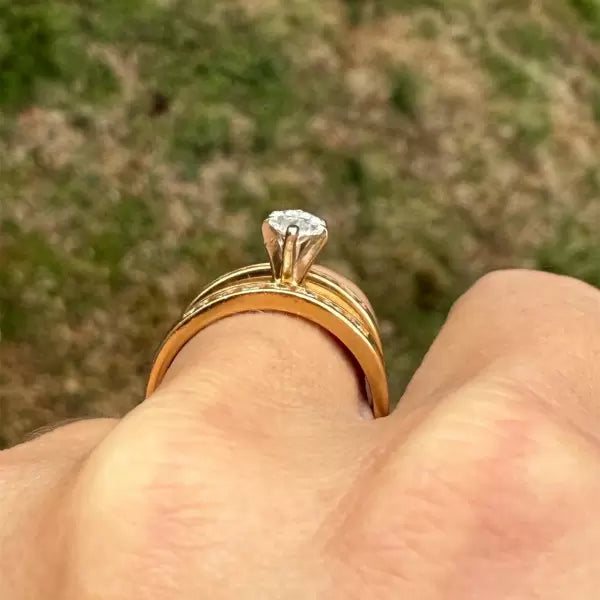 2.8ctw Marquise Cut White Sapphire Engagement Ring