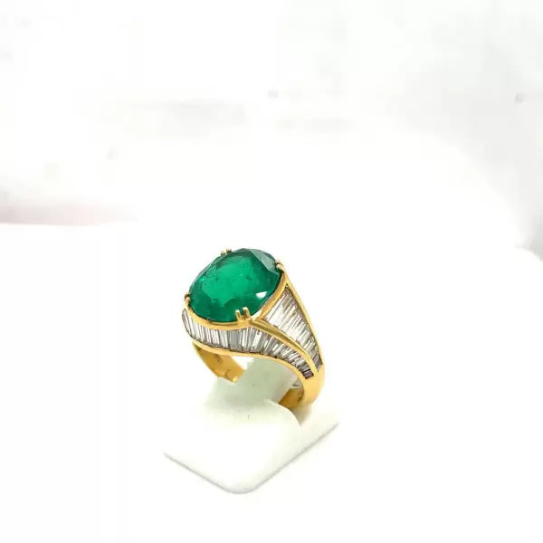 .23ctw Oval Cut Emerald Halo Engagement Ring
