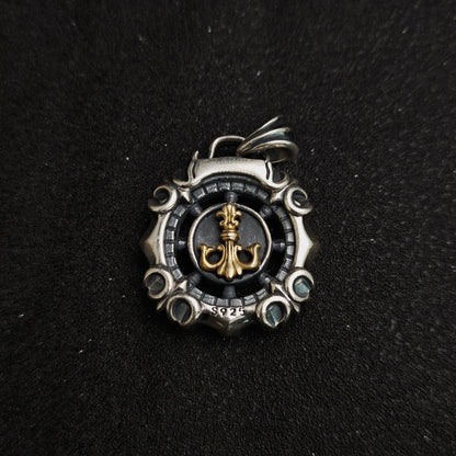 925 Sterling Silver Nautical Star Compass Pendant Necklace | Vintage Anchor Design（YS-20250926-5）