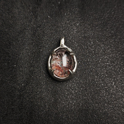 925 Sterling Silver Natural Gemstone Pendant Necklace | Unique Unisex Couple Gift（YS-20250926-6）