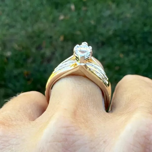 2.8ctw Marquise Cut White Sapphire Engagement Ring