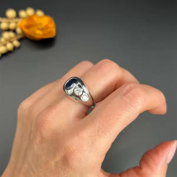 Vintage 4.5ctw Oval Cut Sapphire Ring