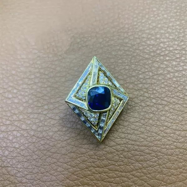 7.76ctw Cushion Cut Sapphire Stud Earrings