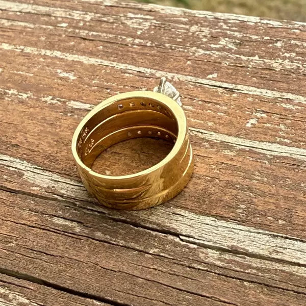 2.8ctw Marquise Cut White Sapphire Engagement Ring