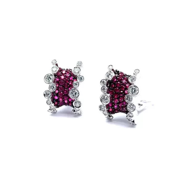 4.52ctw Round Cut Ruby Clip-on Earrings