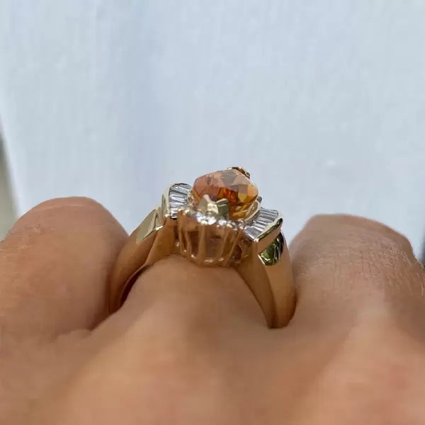 5ctw Marquise Cut Citrine Cocktail Ring