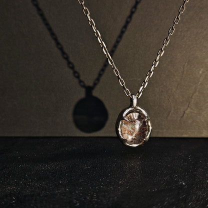 925 Sterling Silver Natural Gemstone Pendant Necklace | Unique Unisex Couple Gift（YS-20250926-6）