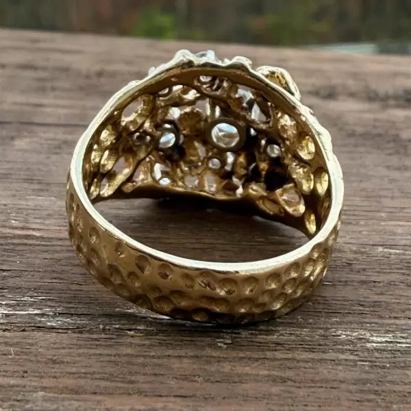 2.8ctw Round Cut White Sapphire Cluster Cocktail Ring