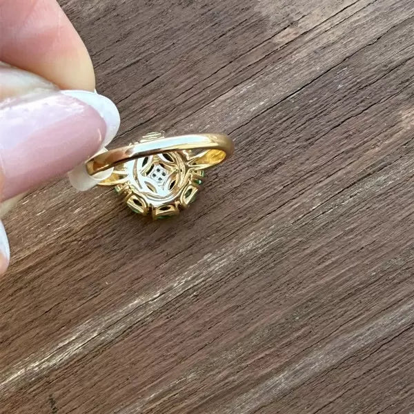 Vintage 3ctw Marquise Cut Emerald Ring