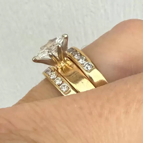 2.8ctw Marquise Cut White Sapphire Engagement Ring